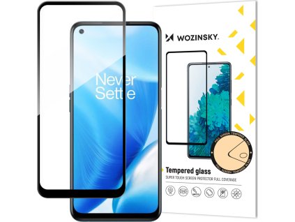 Tvrdené sklo Wozinsky Super Tough Full Glue na celú obrazovku s rámom, vhodné pre OnePlus Nord N200 5G, čierne