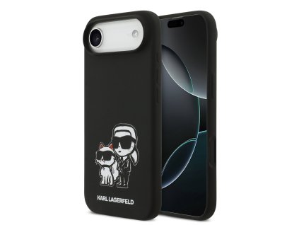 Karl Lagerfeld Liquid Silicone K&CH Sketch MagSafe Zadní Kryt pro iPhone Air Black