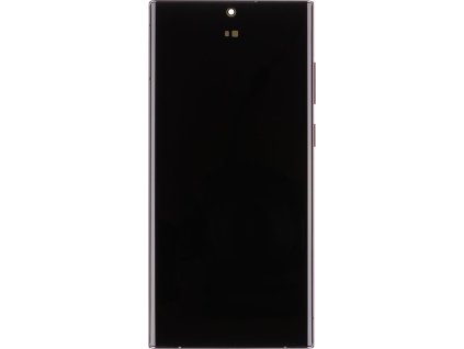 LCD display + Dotyk + Přední kryt Samsung S908B Galaxy S22 Ultra Burgundy (Service Pack)