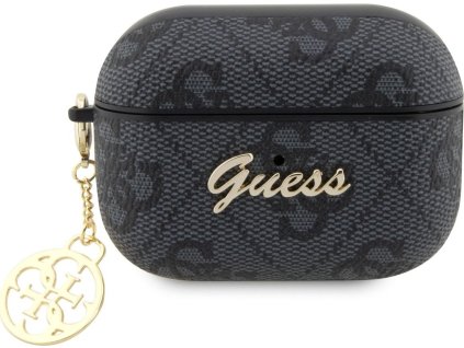 Guess 4G Script PC/PU Charm Pouzdro pro AirPods Pro 2 Black