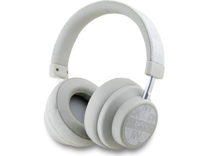 DKNY PU Leather Checkered Pattern Bezdrátová Sluchátka Pearl