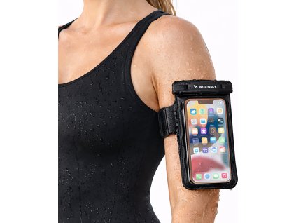 Voděodolné pouzdro Wozinsky WWE-01 s PVC náramkem - černé