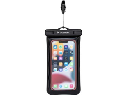Voděodolné pouzdro Wozinsky WWE-01 s PVC náramkem - černé