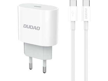 Dudao A14EUC PD 20W USB-C nabíječka do zásuvky s kabelem - bílá