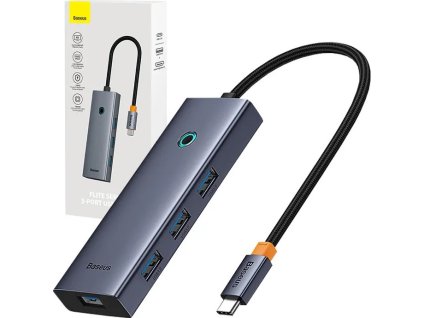 HUB 5v1 Baseus UltraJoy 5portový (1xHDMI4K@30Hz + 4xUSB 3.0) šedý