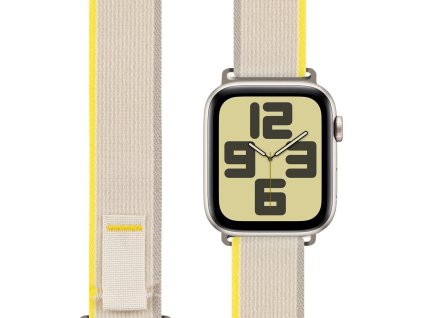 OBAL:ME Textilní Řemínek pro Apple Watch 42-49mm M-L Beige/Yellow