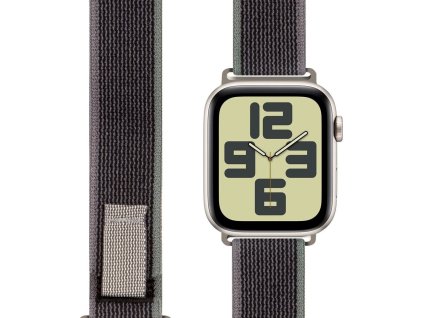 OBAL:ME Textilní Řemínek pro Apple Watch 42-49mm M-L Grey/Green
