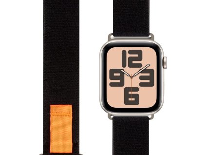 OBAL:ME Textilní Řemínek pro Apple Watch 42-49mm M-L Black/Orange