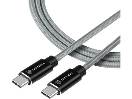 Tactical Fast Rope Aramid Cable USB-C/USB-C 100W 20V/5A 0.3m Grey