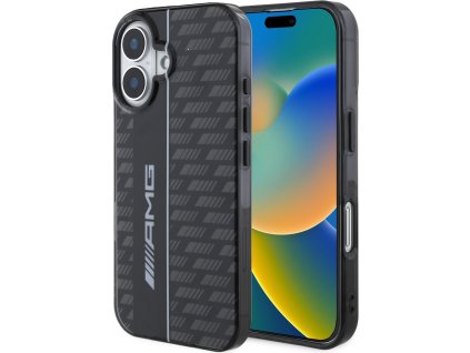 AMG Carbon Pattern Zadní Kryt pro iPhone 16 Black