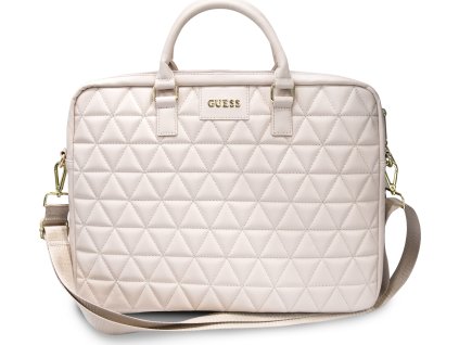 Guess Quilted Taška pro Notebook 15" Pink