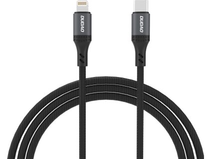Dudao L3CL USB-C - Lightning 30W opletený kabel 1,2 m - černý