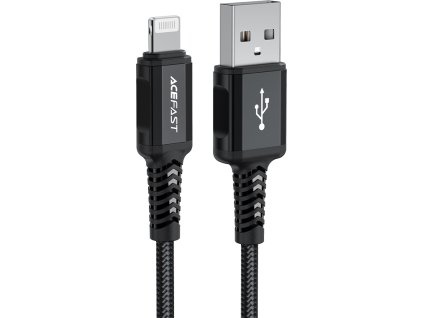 Kabel Acefast MFI USB - Lightning 1,8 m, 2,4 A černý (C4-02 A černý)