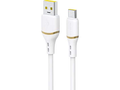 Silikonový kabel Dudao L25T USB-A - USB-C 5A 1m - bílý