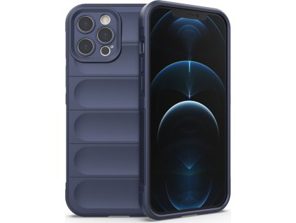 Pouzdro Magic Shield Case pro iPhone 12 Pro Max, flexibilní, obrněné, tmavě modré