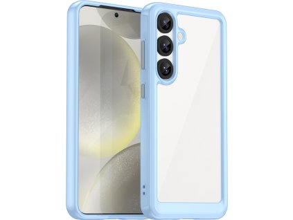 Kryt Outer Space s gelovým rámečkem pro Samsung Galaxy S25 - modrý