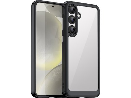 Kryt Outer Space s gelovým rámečkem pro Samsung Galaxy S25+ - černý