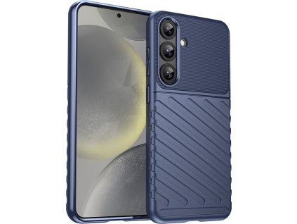 Silikonový pancéřovaný kryt Thunder pro Samsung Galaxy S25+ - modrý