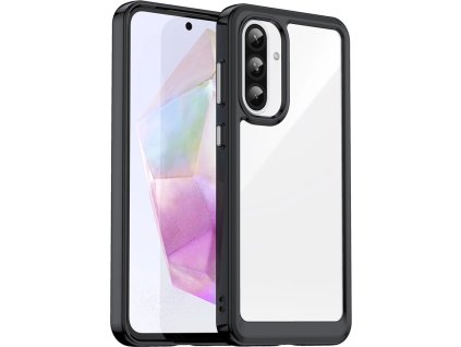 Kryt Outer Space pro Samsung Galaxy A56 s flexibilním rámem - černý