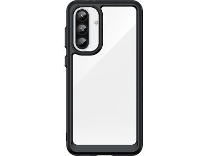 Puzdro Outer Space pre Samsung Galaxy A36 s flexibilným rámom – čierne