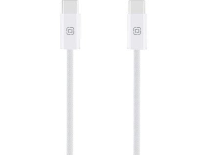 OBAL:ME Super Fast USB-C/USB-C Pletený kabel 100W 1m White