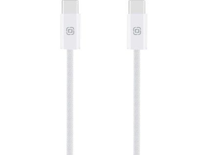 OBAL:ME Superrýchly USB-C/USB-C Opletený Kábel 100W 1m Biela