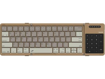Nillkin Cube Pocket skládací Bluetooth klávesnice s touchpadem, Khaki
