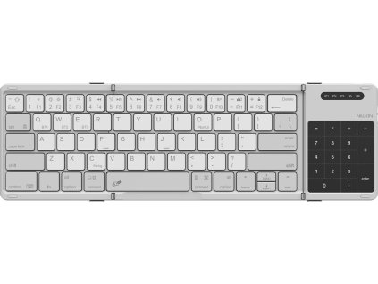 Nillkin Cube Pocket skládací Bluetooth klávesnice s touchpadem, šedá