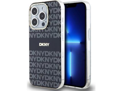 DKNY PC/TPU Repeat Pattern Tonal Stripe Magsafe Zadný Kryt pre iPhone 14 Pro Max Black