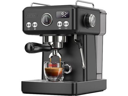 Pístový espresso stroj HiBREW H10A s regulací teploty (černý)