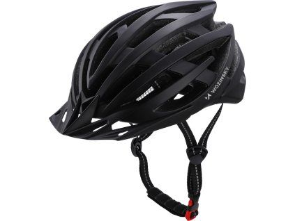 Cyklistická helma Wozinsky MTB s USB zadním světlem L - Černá