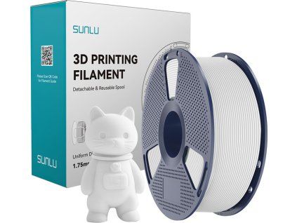 Matný PLA filament Sunlu (biely)