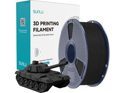 Vysokorychlostní černý filament Sunlu PLA+