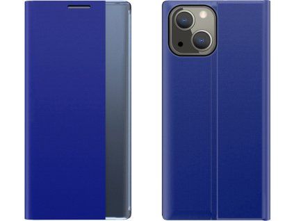 Kryt Sleep Case Bookcase s chytrým okénkem pro iPhone 13 modrý