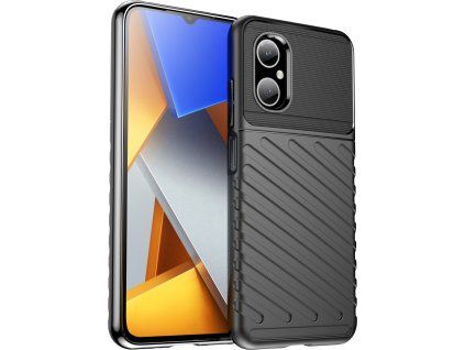 Silikonový kryt Thunder Case pro Xiaomi Poco M4 5G, černý