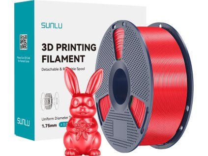 Filament Sunlu PLA+ Silk (červený)