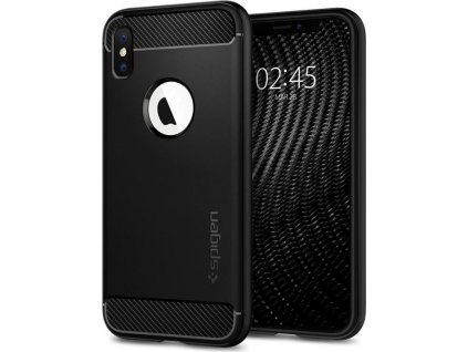 Spigen Rugged Armor, čierna - iPhone XS/X