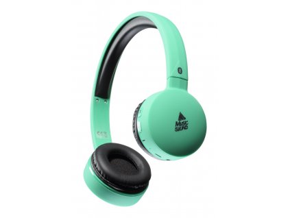 Bluetooth sluchátka MUSIC SOUND s hlavovým mostem a mikrofonem, tyrkysová