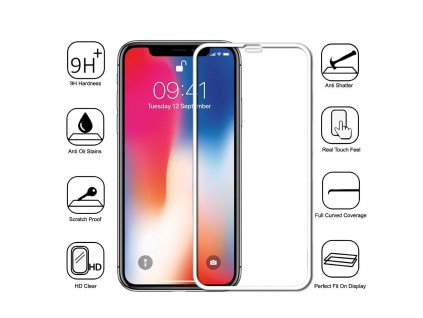 4D sklo iphone XS bile
