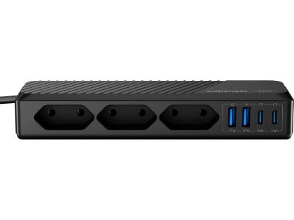 Cubenest PowerStrip SlimLine 2xUSB-A + 2xUSB-C 33W čierny