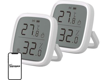 SONOFF ZigBee SNZB-02D – snímač teploty a vlhkosti, balení po 2 kusech