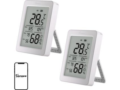 SONOFF ZigBee SNZB-02DR2 – snímač teploty a vlhkosti, balení po 2 kusech