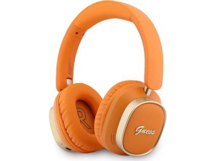 Guess Rectangle Metal Script Logo ENC Bezdrátová Sluchátka Orange