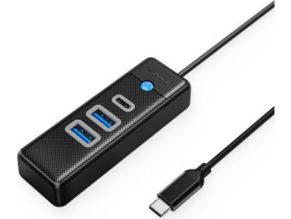 Orico PWC2U-C3 USB-C Hub / 2x USB-A 3.0 + 1x USB-C 3.0 - Černá