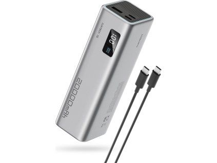Powerbanka Cuktech CUKP200XGLGR 85W 20000mAh 2 x USB-C 1 x USB-A - šedá