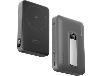 Cuktech WPB100 10000 mAh Qi2 magnetická powerbanka 30W se stojánkem - černá