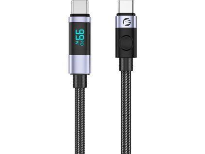Orico LDC2C USB-C - USB-C PD 100W kabel s LED displejem 480 Mbps 3 m - černý
