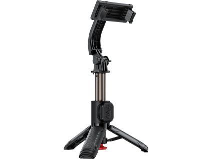 Selfie tyč Acefast E42 s automatickým stativem a dálkovým ovládáním Bluetooth 63 cm - černá