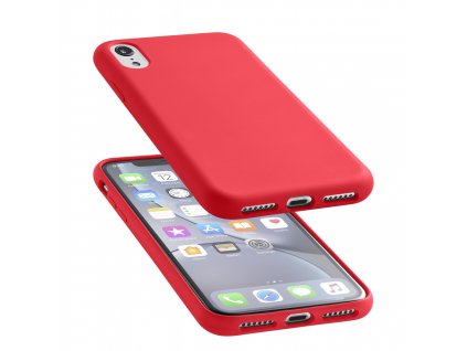Ochranný silikonový kryt CellularLine SENSATION pro Apple iPhone XR červený