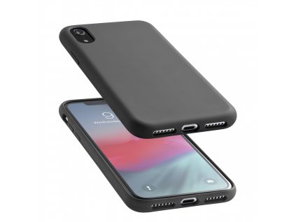 Ochranný silikonový kryt CellularLine SENSATION pro Apple iPhone XR, černý